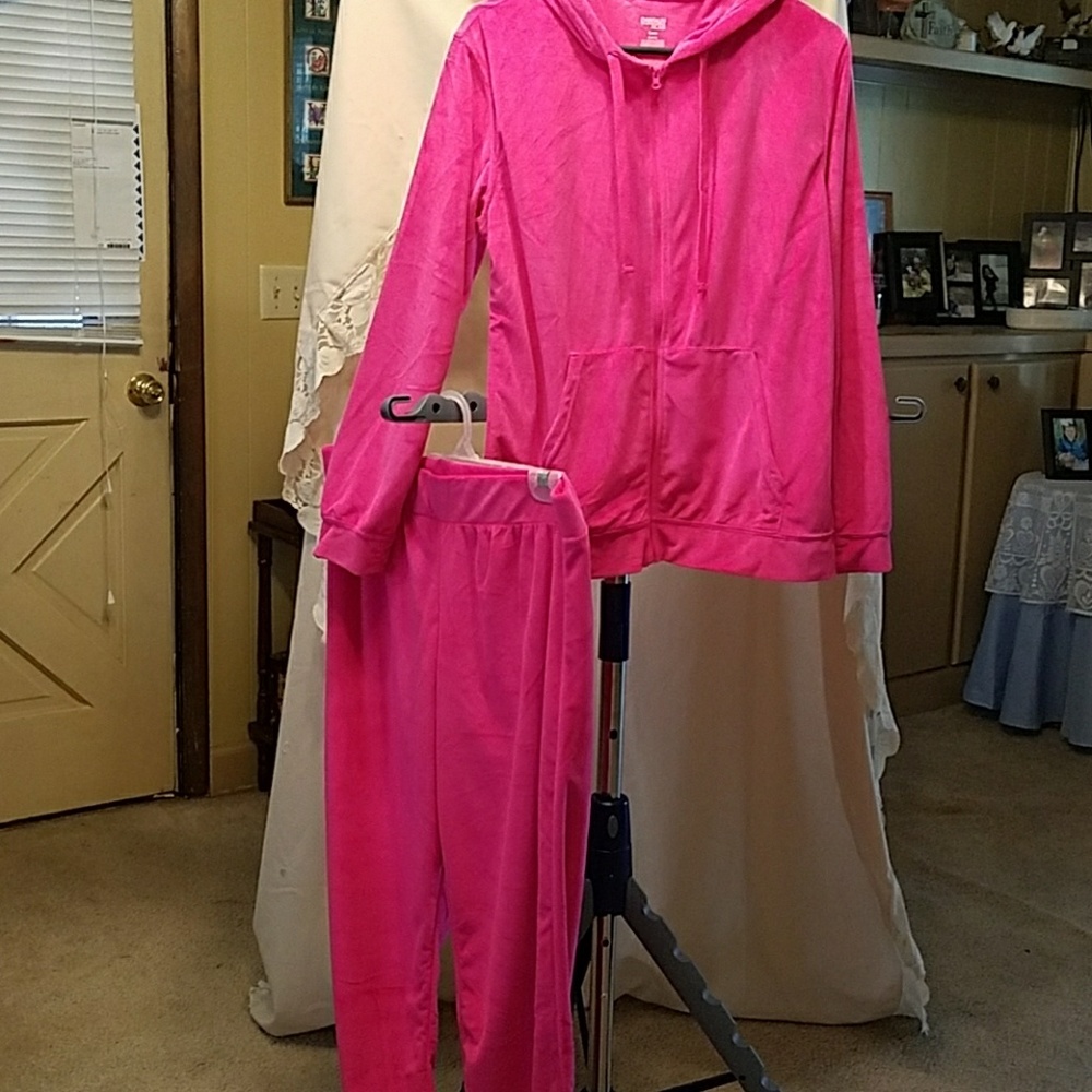 Velour track suit